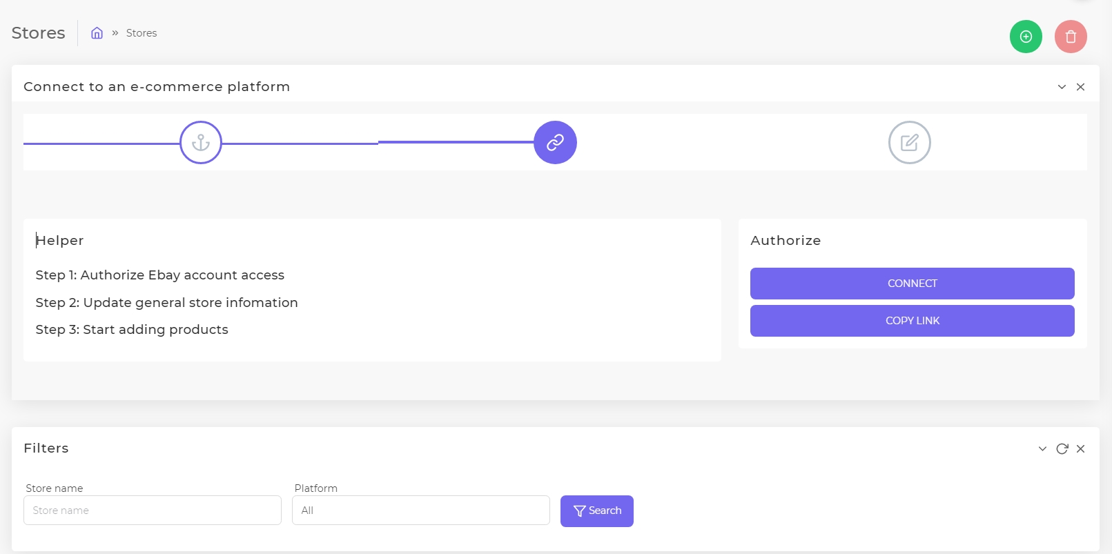 connect to an ecommerce platform ebay