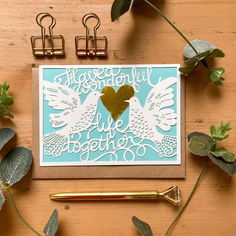 print on demand wedding card