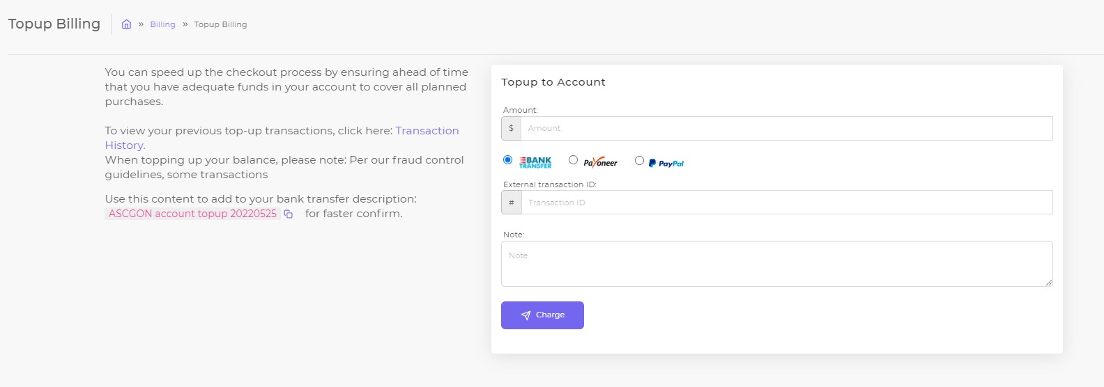 topup money print on demand tool podorder