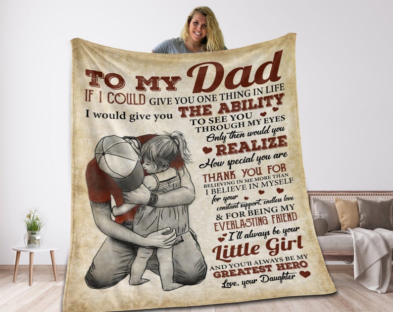 Blankets on father day print on demand