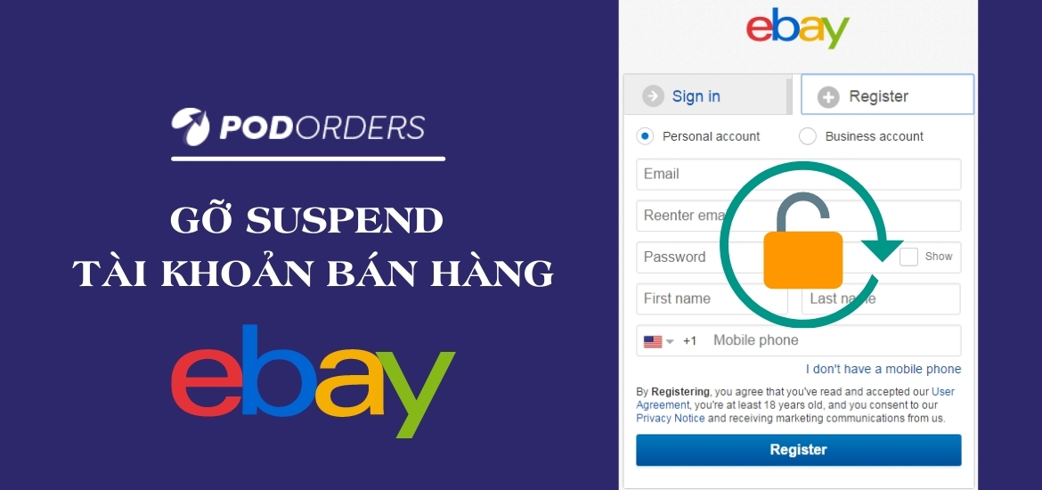 Gỡ suspend tài khoản bán hàng eBay