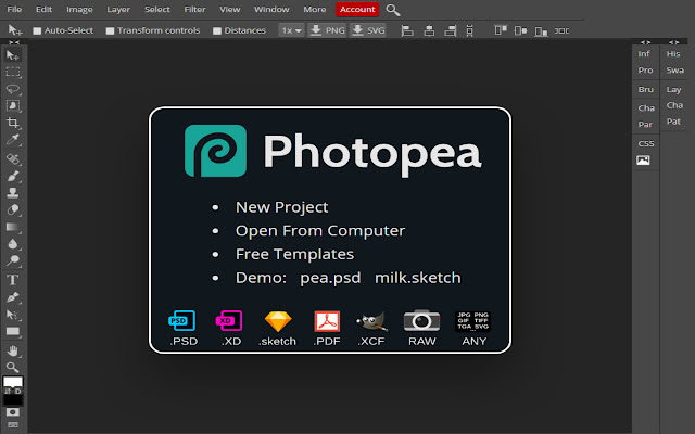 Photopea free design