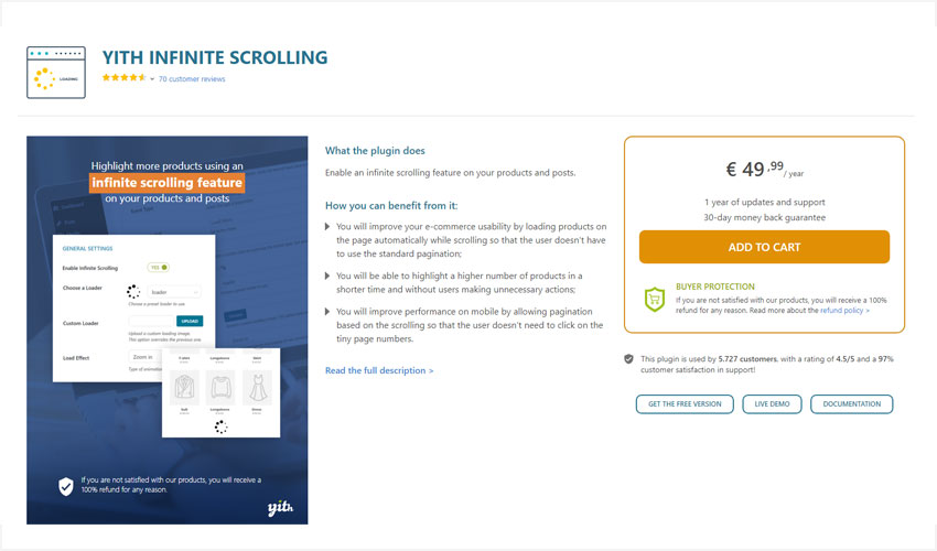 Best WooCommerce Plugins Increase Sales- YITH WooCommerce Infinite Scrolling 