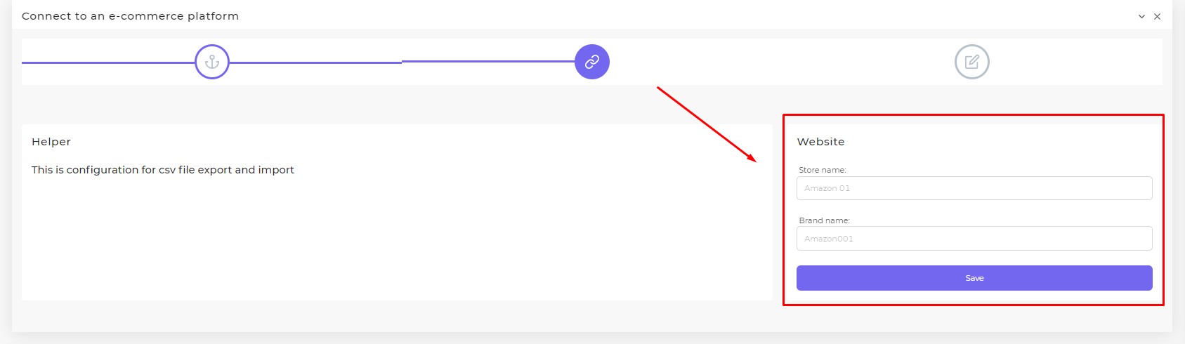 connect podorder to an ecommerce platform amazon - export import csv