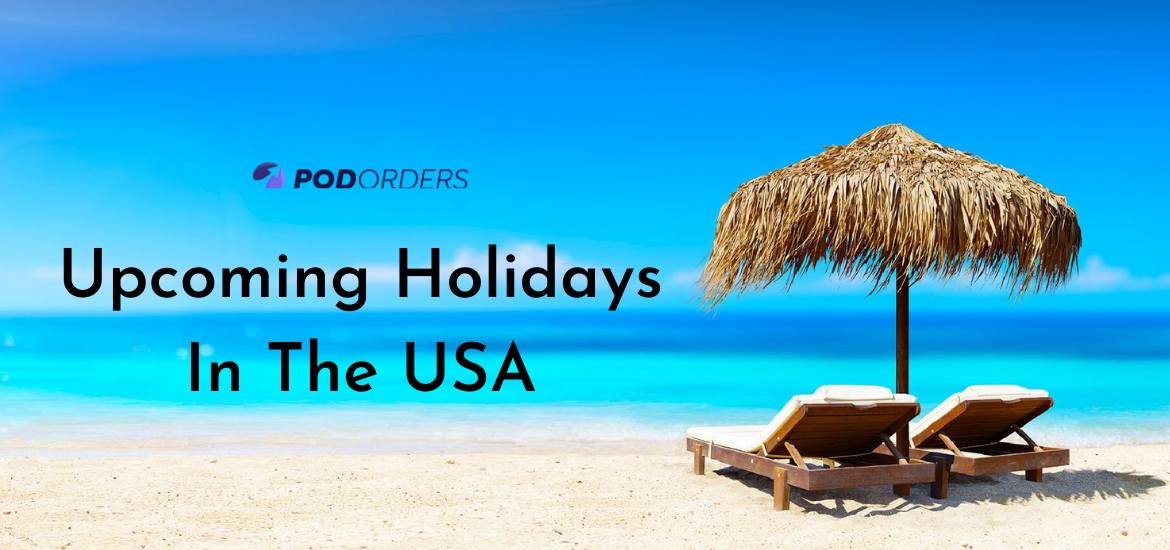 calendar with holidays USA for print on demand business