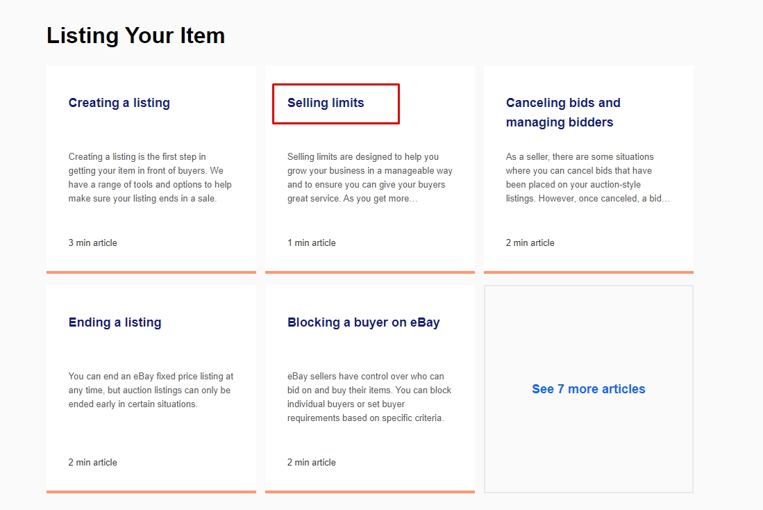 increase ebay selling limits