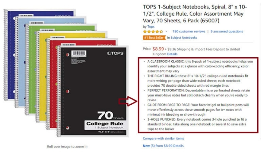 Sell on Amazon from zero Optimize bullet points