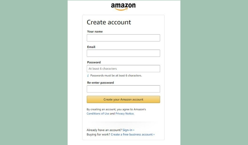 Cách làm dropship trên Amazon - Lập tài khoản Amazon
