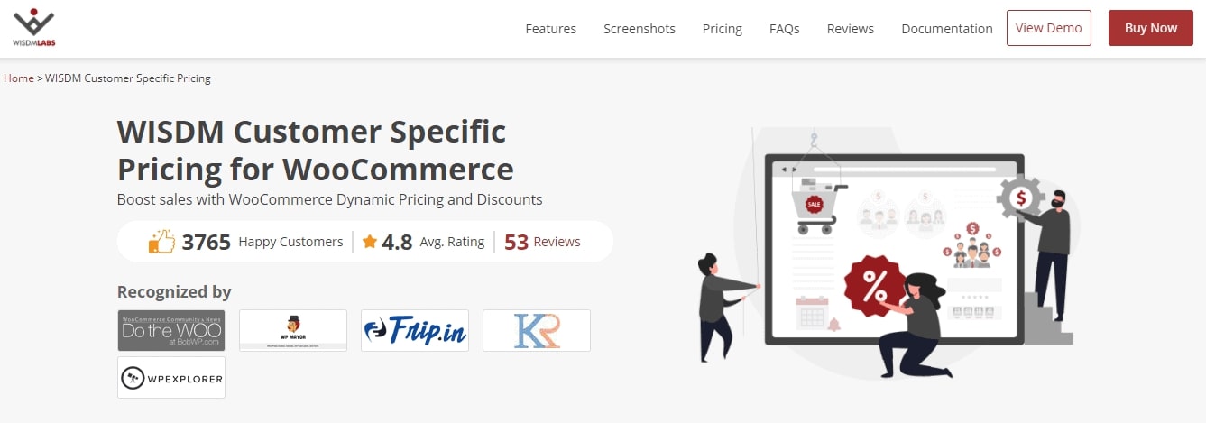 WISDM Customer Specific Pricing Plugin