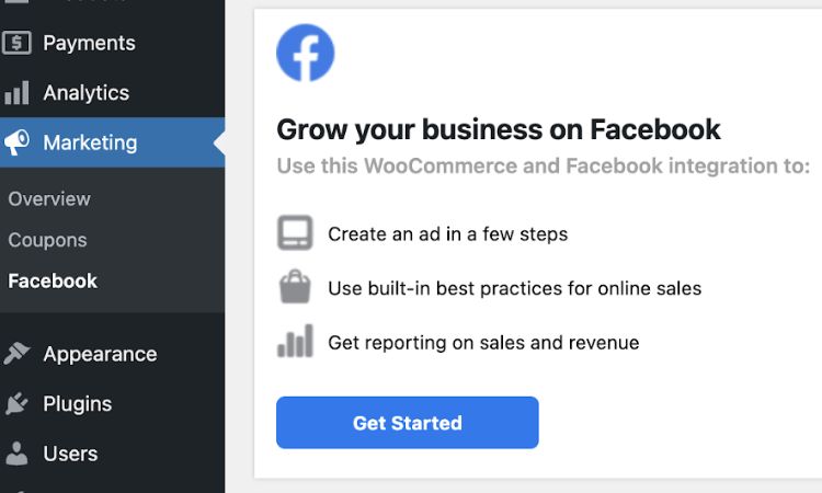 Woocommerce marketing plugins Facebook Tab