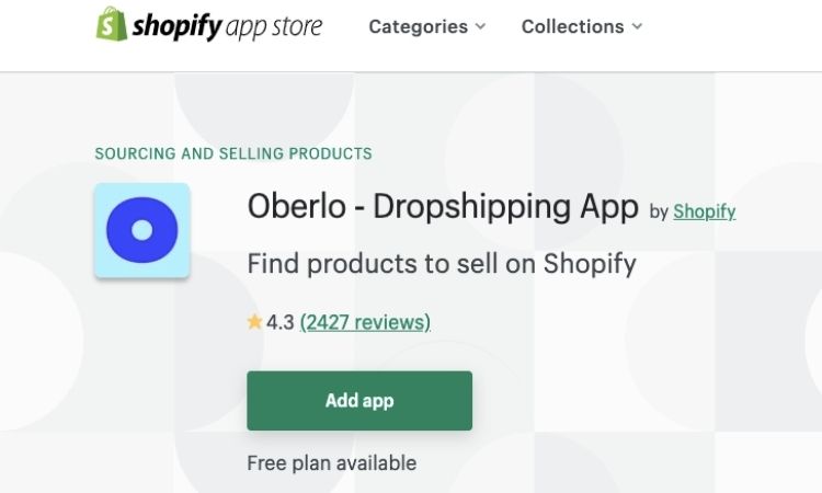 Oberlo ‑ Dropshipping App