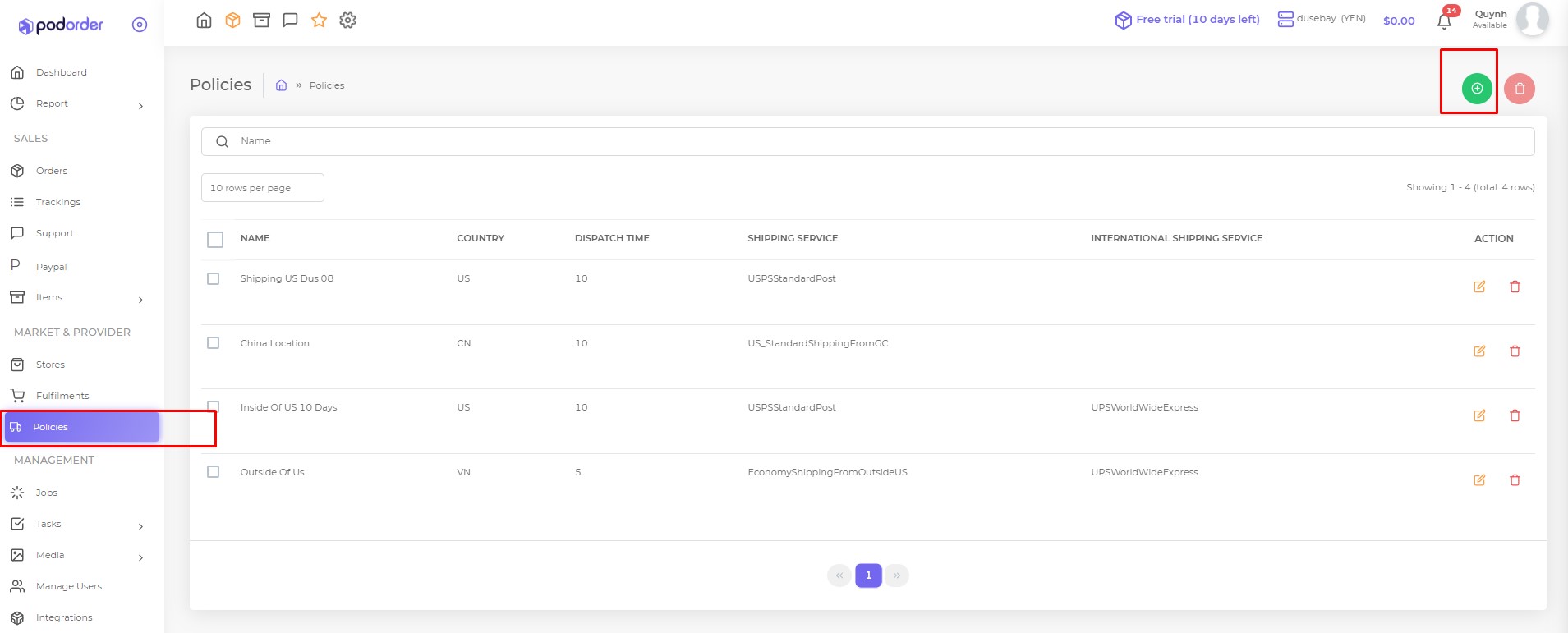 manage policy print on demand podorder