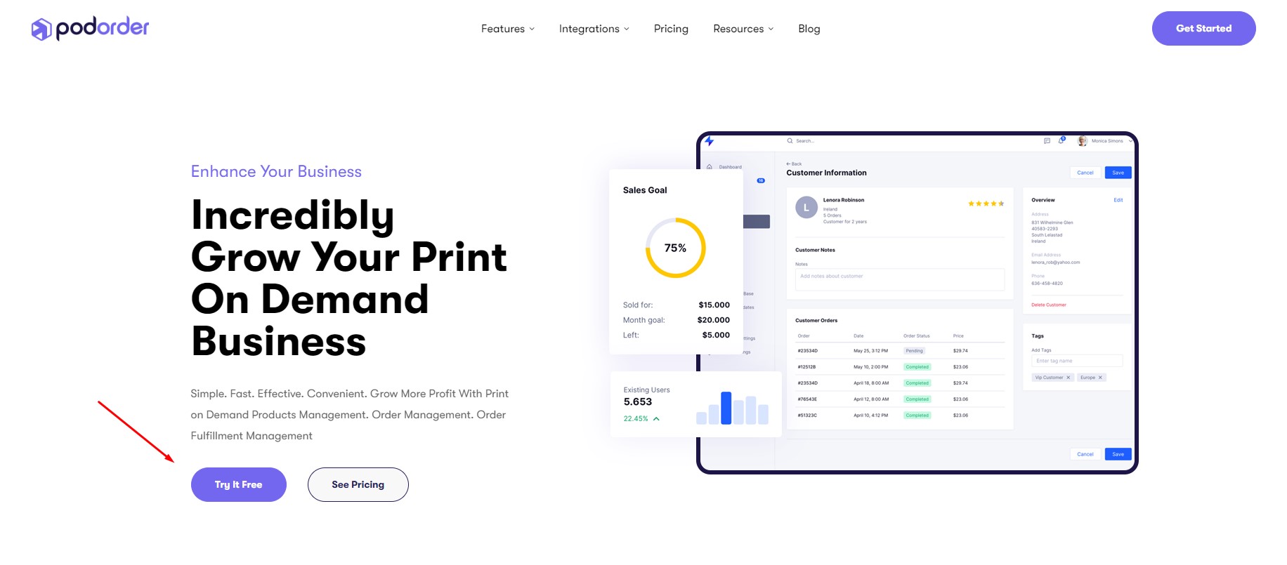 signup print on demand podorder