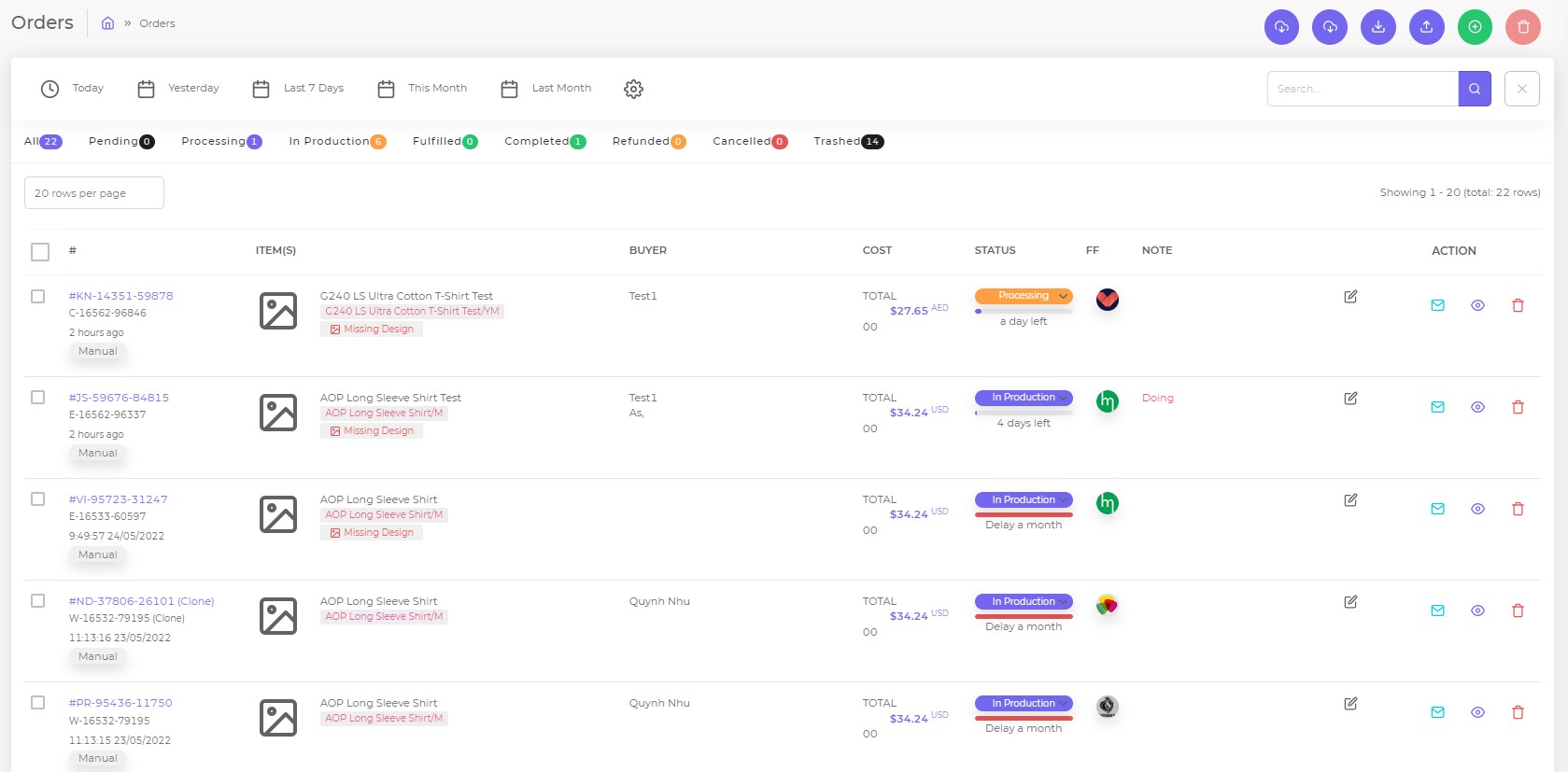 Print on demand order management