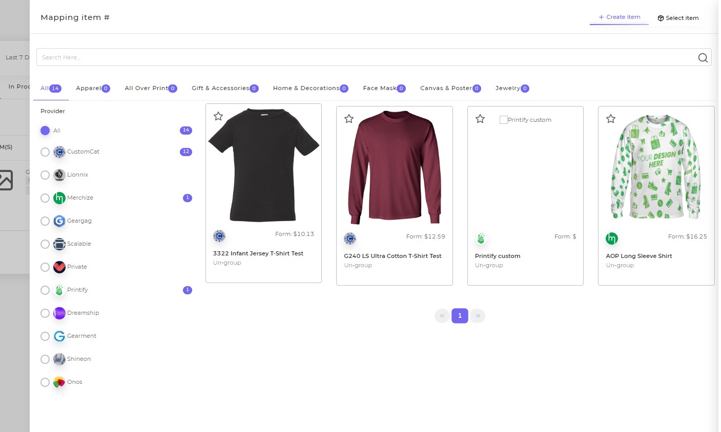 map order with fulfillment provider