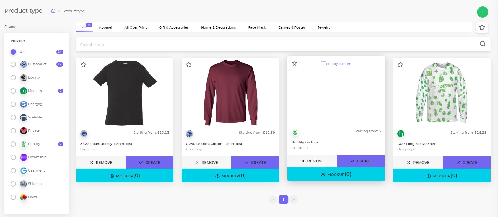 print on demand product type podorder